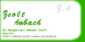 zsolt ambach business card